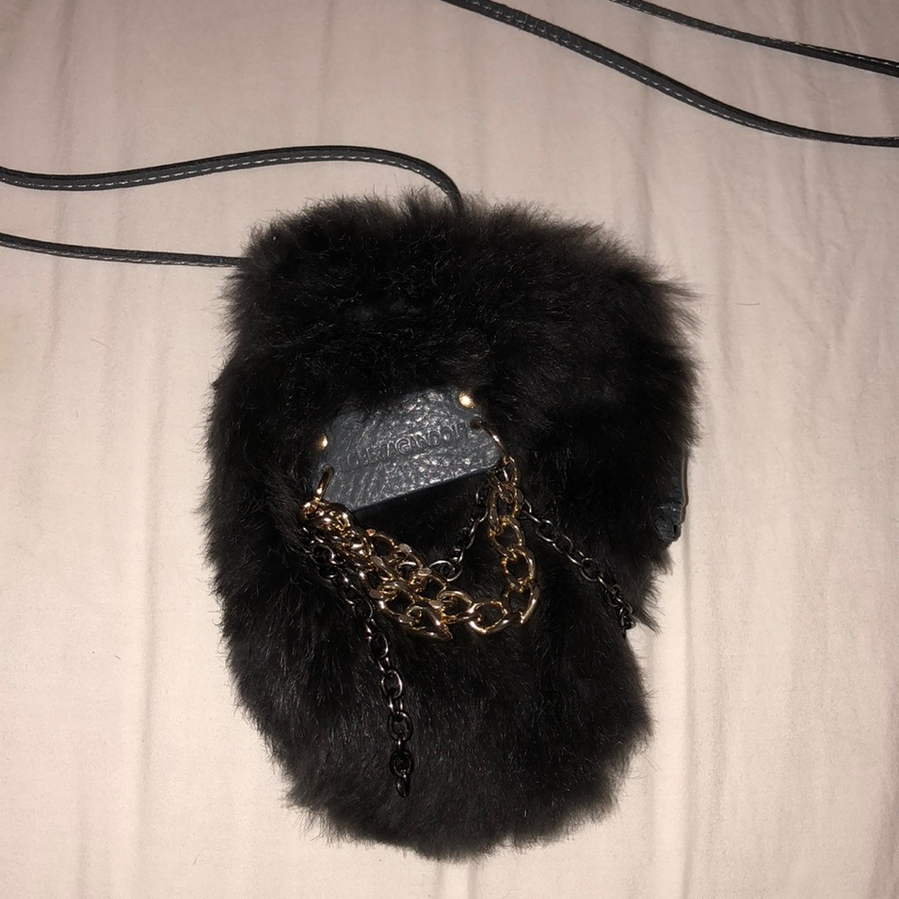 Roberta Gandolfli fur cross body purse